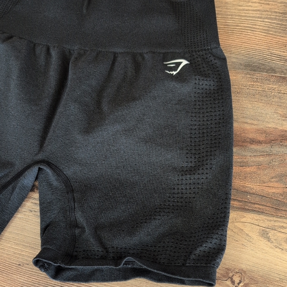 Gymshark Black Women's Athletic Biker Shorts XL M628 - Picture 2 of 6